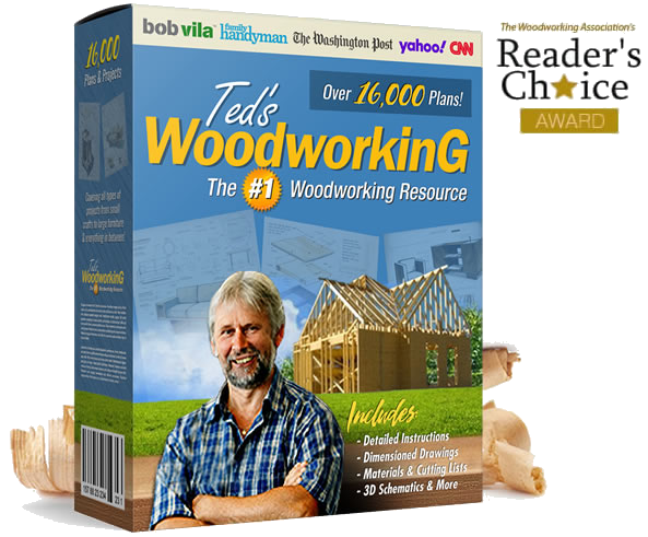 Ted's Woodworking box set — over 16,000 plans, as seen on Bob Vila, Family Handyman, The Washington Post and Yahoo, Woodworking Association Reader's Choice Award